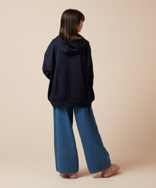 a.v.v（アーヴェヴェ）の「[100-130]コクーンシルエットジップアップフーディー（パーカー・キッズ・ネイビー/ライトブルー・100/110/120/130）」の17枚目の写真