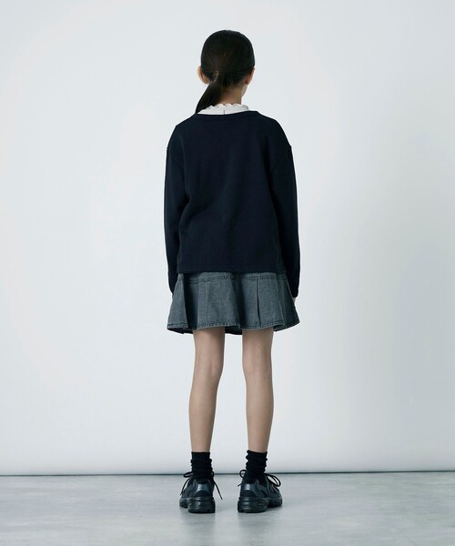 green label relaxing（グリーンレーベルリラクシング）の「TJ 裏毛 カーディガン / キッズ  140cm-160cm（カーディガン/ボレロ・キッズ・ナチュラル/ブラック/ライトブルー・140cm/150cm/160cm）」の11枚目の写真