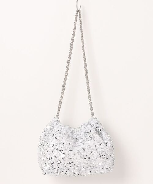 flower(フラワー)の「スパンコールチェーンバッグ(ショルダーバッグ・レディース・シルバー・FREE)」の13枚目の写真