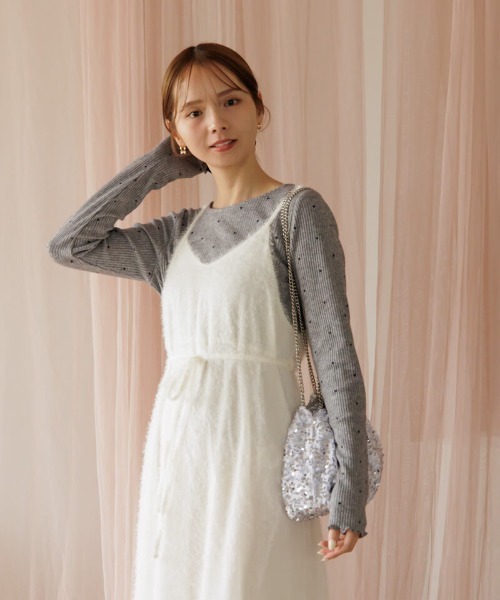 flower(フラワー)の「スパンコールチェーンバッグ(ショルダーバッグ・レディース・シルバー・FREE)」の21枚目の写真