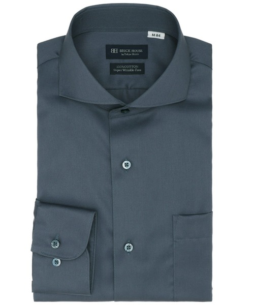 超形態安定ノーアイロン ホリゾンタルワイド 長袖ビジネスワイシャツ（ビジネスシャツ）｜TOKYO SHIRTS（トウキョウシャツ）