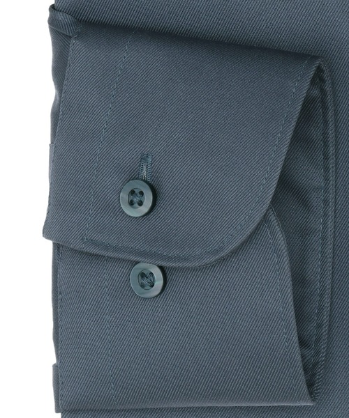 TOKYO SHIRTS（トウキョウシャツ）の「超形態安定ノーアイロン ホリゾンタルワイド 長袖ビジネスワイシャツ（ビジネスシャツ・メンズ・ネイビー・首回り39cm-裄丈80cm/首回り39cm-裄丈84cm/首回り41cm-裄丈82cm/首回り41cm-裄丈86cm/首回り42cm-裄丈82cm/首回り42cm-裄丈86cm/首回り43cm-裄丈82cm/首回り43cm-裄丈86cm/首回り37cm-裄丈80cm）」の3枚目の写真