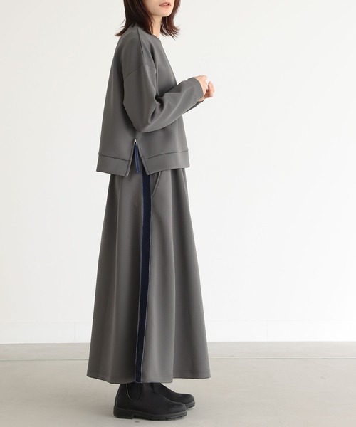 n'OrLABEL（ノアールレーベル）の「『サイドラインダンボールスカート』（スカート・レディース・ブラック/チャコール・1/2）」の8枚目の写真