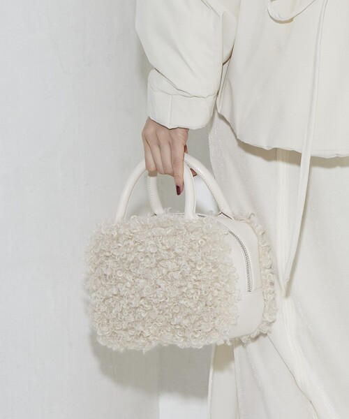 Firsthand（ファーストハンド）の「Firsthand/ファーストハンド エコファーボストンバッグ（ハンドバッグ・レディース・ブラック/オフホワイト・ONE SIZE）」の17枚目の写真