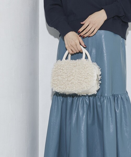 Firsthand（ファーストハンド）の「Firsthand/ファーストハンド エコファーボストンバッグ（ハンドバッグ・レディース・ブラック/オフホワイト・ONE SIZE）」の21枚目の写真