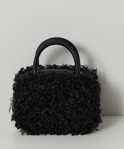 Firsthand（ファーストハンド）の「Firsthand/ファーストハンド エコファーボストンバッグ（ハンドバッグ・レディース・ブラック/オフホワイト・ONE SIZE）」の2枚目の写真