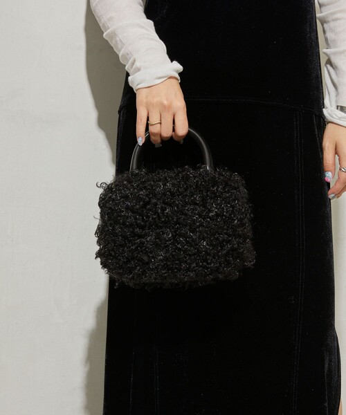 Firsthand（ファーストハンド）の「Firsthand/ファーストハンド エコファーボストンバッグ（ハンドバッグ・レディース・ブラック/オフホワイト・ONE SIZE）」の11枚目の写真