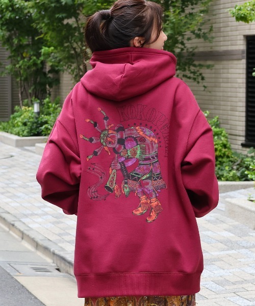 ココペリプリントスウェットプルオーバー【ユニセックス】(パーカー)|チチカカ(チチカカ) ココペリプリントスウェットプルオーバー【ユニセックス】(パーカー)|チチカカ(チチカカ)