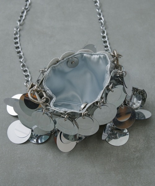 CIAOPANIC TYPY（チャオパニックティピー）の「ミックススパンコールマイクロショルダー（ショルダーバッグ・レディース・シルバー/ブラック・ONE SIZE）」の5枚目の写真