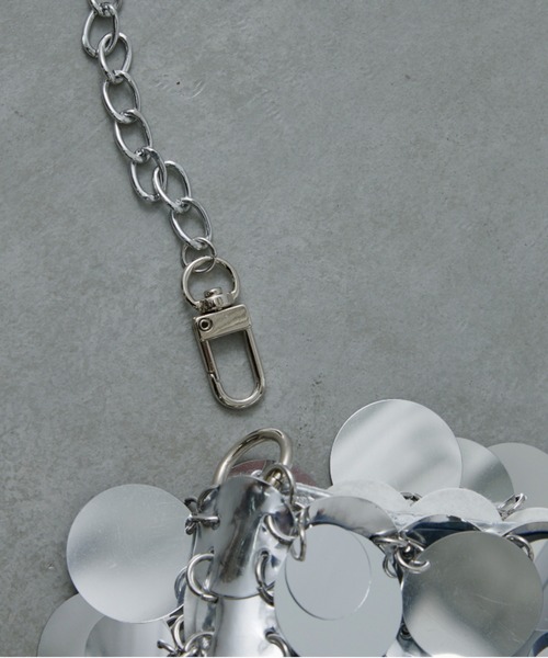 CIAOPANIC TYPY（チャオパニックティピー）の「ミックススパンコールマイクロショルダー（ショルダーバッグ・レディース・シルバー/ブラック・ONE SIZE）」の4枚目の写真