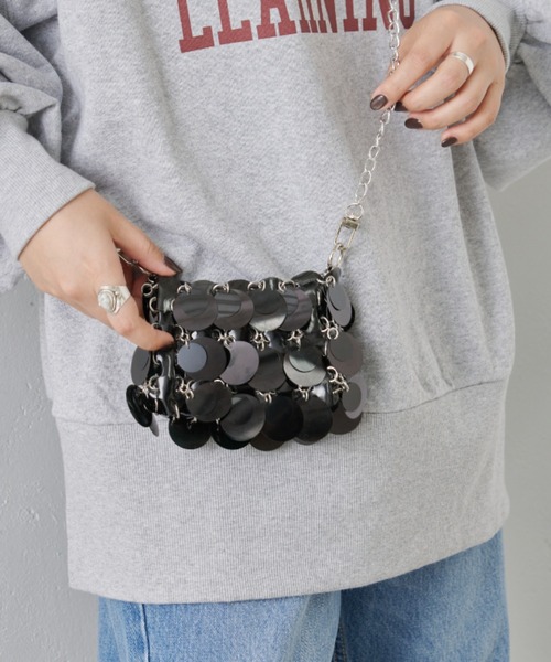 CIAOPANIC TYPY（チャオパニックティピー）の「ミックススパンコールマイクロショルダー（ショルダーバッグ・レディース・シルバー/ブラック・ONE SIZE）」の17枚目の写真