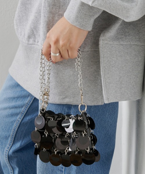 CIAOPANIC TYPY（チャオパニックティピー）の「ミックススパンコールマイクロショルダー（ショルダーバッグ・レディース・シルバー/ブラック・ONE SIZE）」の15枚目の写真