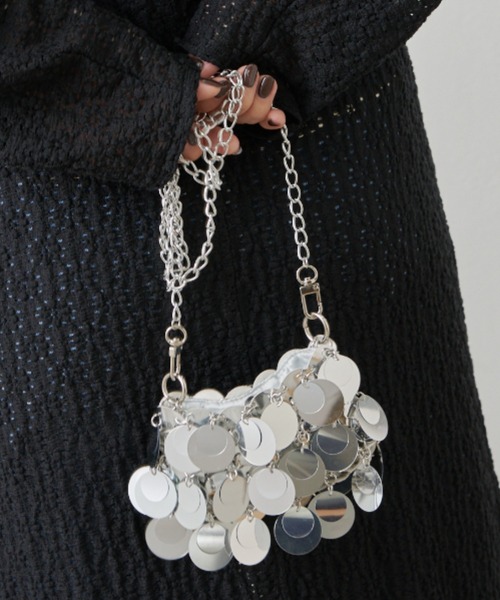 CIAOPANIC TYPY（チャオパニックティピー）の「ミックススパンコールマイクロショルダー（ショルダーバッグ・レディース・シルバー/ブラック・ONE SIZE）」の11枚目の写真