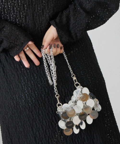 CIAOPANIC TYPY（チャオパニックティピー）の「ミックススパンコールマイクロショルダー（ショルダーバッグ・レディース・シルバー/ブラック・ONE SIZE）」の12枚目の写真