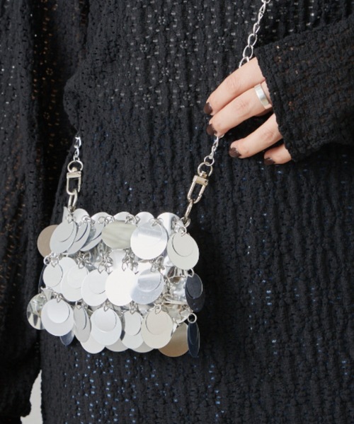 CIAOPANIC TYPY（チャオパニックティピー）の「ミックススパンコールマイクロショルダー（ショルダーバッグ・レディース・シルバー/ブラック・ONE SIZE）」の13枚目の写真