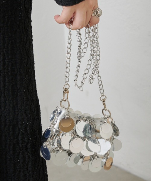 CIAOPANIC TYPY（チャオパニックティピー）の「ミックススパンコールマイクロショルダー（ショルダーバッグ・レディース・シルバー/ブラック・ONE SIZE）」の14枚目の写真