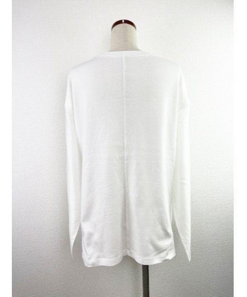 WORLD WIDE LOVE!（ワールドワイドラブ）の「シアースリーブロンTEE（Tシャツ/カットソー・レディース・ブラック/グリーン/オフホワイト・1）」の5枚目の写真