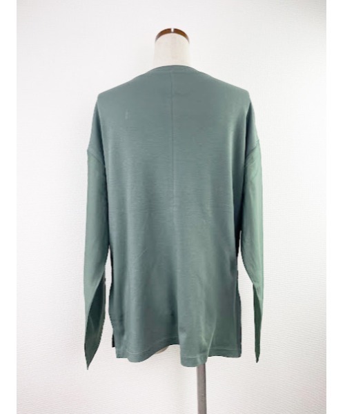 WORLD WIDE LOVE!（ワールドワイドラブ）の「シアースリーブロンTEE（Tシャツ/カットソー・レディース・ブラック/グリーン/オフホワイト・1）」の15枚目の写真