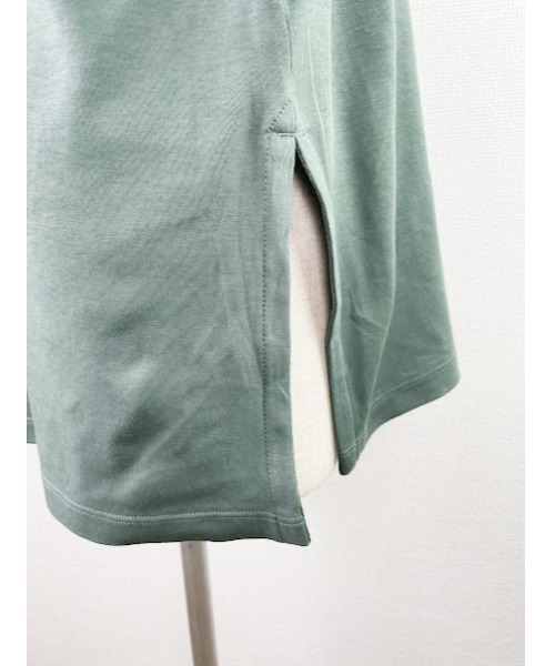 WORLD WIDE LOVE!（ワールドワイドラブ）の「シアースリーブロンTEE（Tシャツ/カットソー・レディース・ブラック/グリーン/オフホワイト・1）」の16枚目の写真