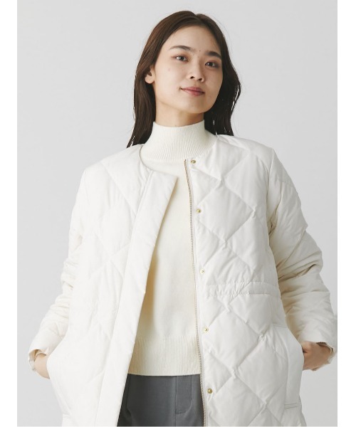 TONAL（トーナル）の「【TAIONコラボ】ノーカラーロングダウンコート