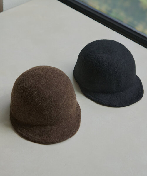 Omekashi（オメカシ）の「ウールキャップ（キャップ・レディース・ブラック/ブラウン・ONE SIZE）」の2枚目の写真