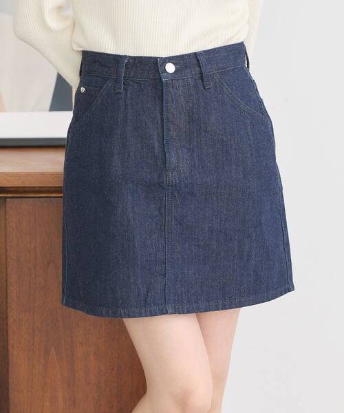 earth music&ecology(アースミュージックアンドエコロジー)の「Lee×e.m.a.eデニムミニスカート(デニムスカート・レディース・ワンウォッシュ/ブラック・S/M)」の10枚目の写真