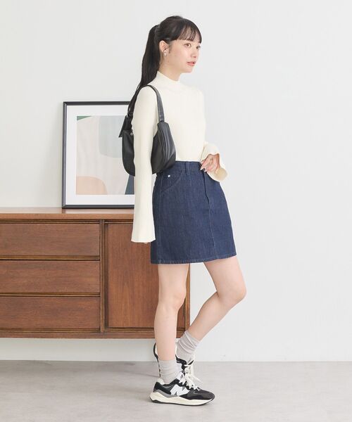 earth music&ecology(アースミュージックアンドエコロジー)の「Lee×e.m.a.eデニムミニスカート(デニムスカート・レディース・ワンウォッシュ/ブラック・S/M)」の15枚目の写真