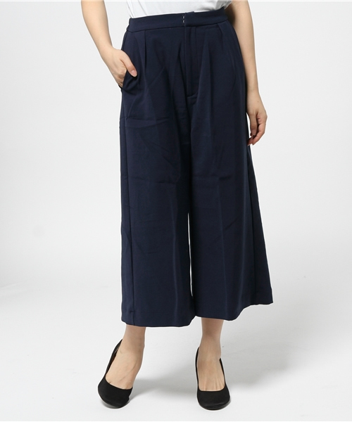 mystic（ミスティック）の「【mystic】フロントタックガウチョパンツ（その他パンツ・レディース・ベージュ/カーキ/ネイビー/ブラック・1/2）」の4枚目の写真