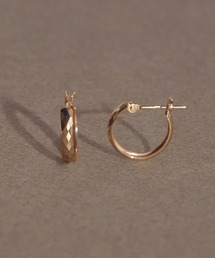 JUPITER（ジュピター）の「【K10】ダイヤモンドカットフープピアス<動画あり>（ピアス（両耳用））」