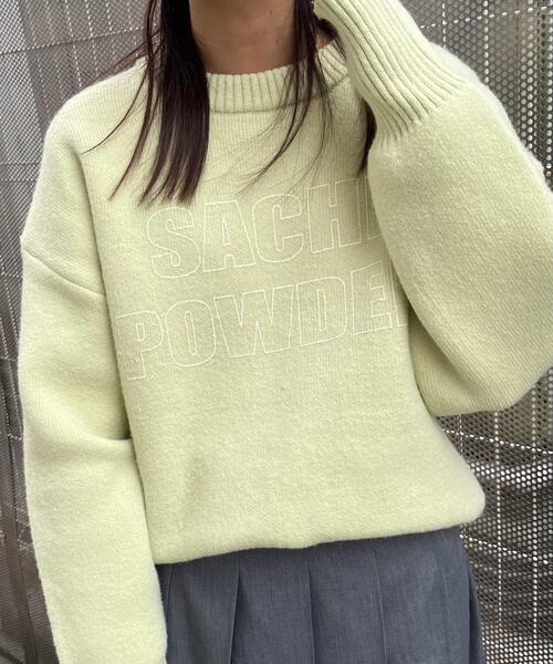 KBF（ケイビーエフ）の「SACHIPOWDERリバーシブルニット（ニット/セーター・レディース・グレー系その他/グリーン系その他/ブラウン系その他・ONE）」の8枚目の写真