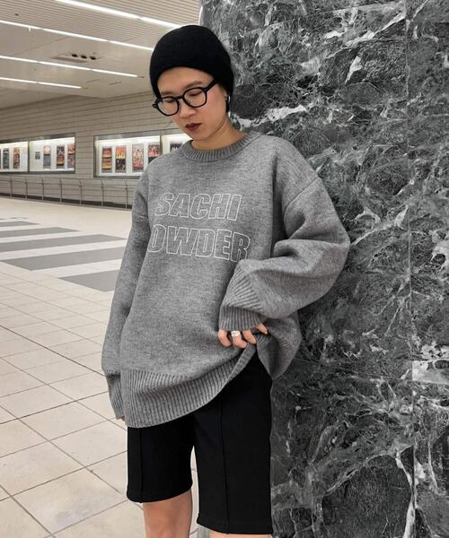 KBF（ケイビーエフ）の「SACHIPOWDERリバーシブルニット（ニット/セーター・レディース・グレー系その他/グリーン系その他/ブラウン系その他・ONE）」の19枚目の写真