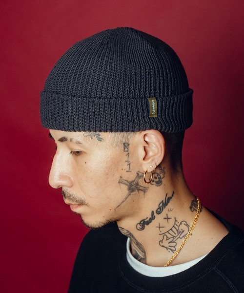 Subciety（サブサエティ）の「Essential beanie（ニットキャップ/ビーニー・メンズ・ブラック/グレー/オレンジ/ネイビー/パープル/キャメル・FREE）」の5枚目の写真