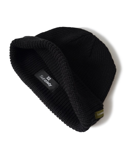 Subciety（サブサエティ）の「Essential beanie（ニットキャップ/ビーニー・メンズ・ブラック/グレー/オレンジ/ネイビー/パープル/キャメル・FREE）」の9枚目の写真