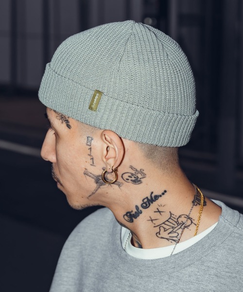 Subciety（サブサエティ）の「Essential beanie（ニットキャップ/ビーニー・メンズ・ブラック/グレー/オレンジ/ネイビー/パープル/キャメル・FREE）」の11枚目の写真