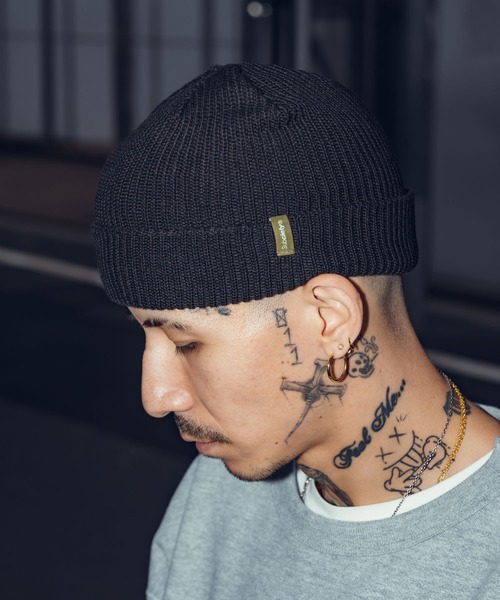 Subciety（サブサエティ）の「Essential beanie（ニットキャップ/ビーニー・メンズ・ブラック/グレー/オレンジ/ネイビー/パープル/キャメル・FREE）」の10枚目の写真