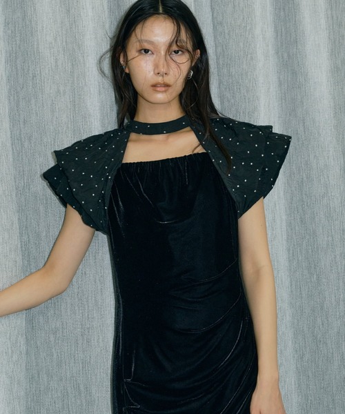 drape velour dress ANDRÉSD ／ アンドレスド ANDRESD ドレス ドレープベロアドレス / drape velour dress