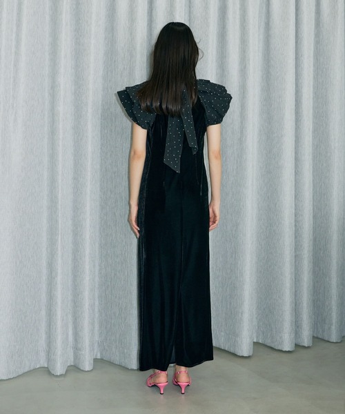 drape velour dress ドレープベロアドレス　ANDRESD drape velour dress / ドレープベロアドレス（ドレス）｜ANDRESD