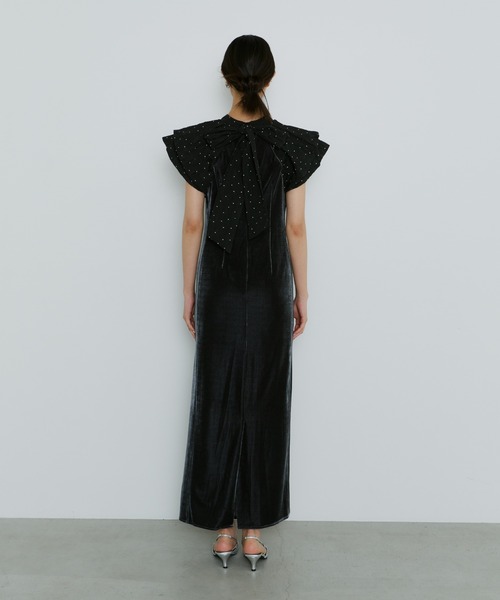 【ANDRESD】drape velour dress[ドレープベロアドレス] drape velour dress / ドレープベロアドレス（ドレス）｜ANDRESD