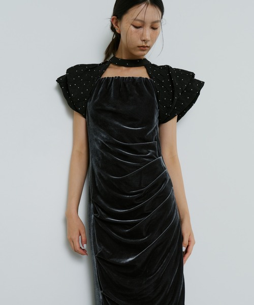 andresd ドレス　黒 round cut dress / ラウンドカットドレス（ドレス）｜ANDRESD