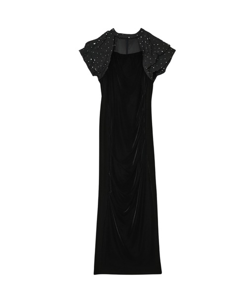drape velour dress / ドレープベロアドレス（ドレス）｜ANDRESD