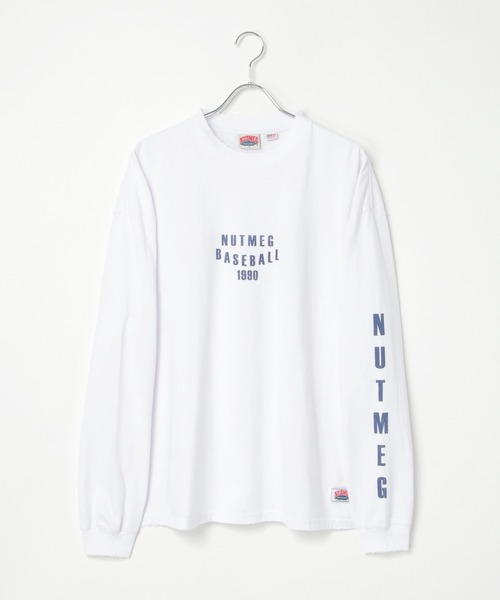 NO NEED（ノーニード）の「【NUTMEG/ナツメグ】San Diego 袖プリント USAヘビーウェイト ロンT（Tシャツ/カットソー・メンズ・ブラック/オフホワイト/グレー/ネイビー・M/L）」の5枚目の写真