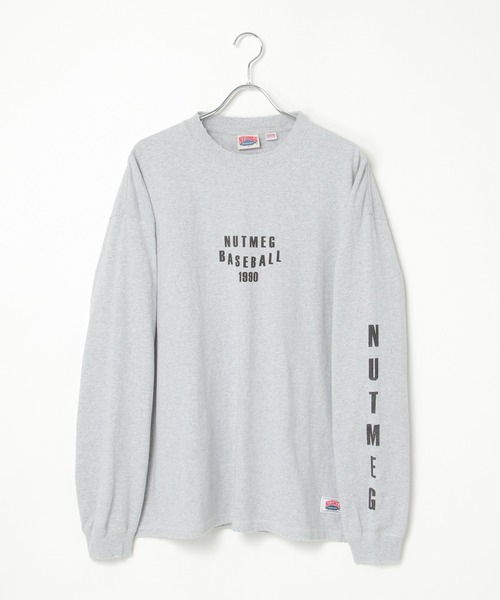 NO NEED（ノーニード）の「【NUTMEG/ナツメグ】San Diego 袖プリント USAヘビーウェイト ロンT（Tシャツ/カットソー・メンズ・ブラック/オフホワイト/グレー/ネイビー・M/L）」の6枚目の写真