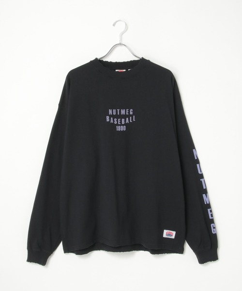 NO NEED（ノーニード）の「【NUTMEG/ナツメグ】San Diego 袖プリント USAヘビーウェイト ロンT（Tシャツ/カットソー・メンズ・ブラック/オフホワイト/グレー/ネイビー・M/L）」の9枚目の写真