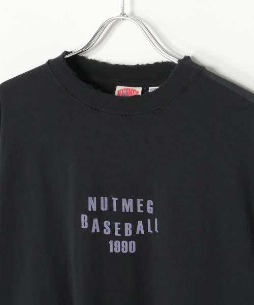 NO NEED（ノーニード）の「【NUTMEG/ナツメグ】San Diego 袖プリント USAヘビーウェイト ロンT（Tシャツ/カットソー・メンズ・ブラック/オフホワイト/グレー/ネイビー・M/L）」の10枚目の写真