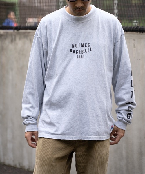 NO NEED（ノーニード）の「【NUTMEG/ナツメグ】San Diego 袖プリント USAヘビーウェイト ロンT（Tシャツ/カットソー・メンズ・ブラック/オフホワイト/グレー/ネイビー・M/L）」の20枚目の写真