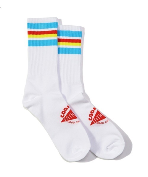 COOKMAN（クックマン）の「Cookman クックマン ソックス Crew Socks FAT LOGO ソックス（ソックス/靴下・メンズ・ホワイト/ブラック・FREE）」の2枚目の写真