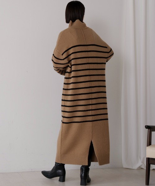 Bou Jeloud（ブージュルード）の「ハイネックＩラインニットワンピース（ワンピース・レディース・ブラック/B/グレー/A・TL/38）」の21枚目の写真