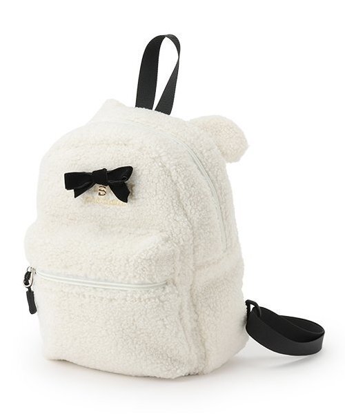 by LOVEiT（バイラビット）の「クマ耳ボアリュック（バックパック/リュック・キッズ・ベージュ/オフホワイト・FREE）」の2枚目の写真
