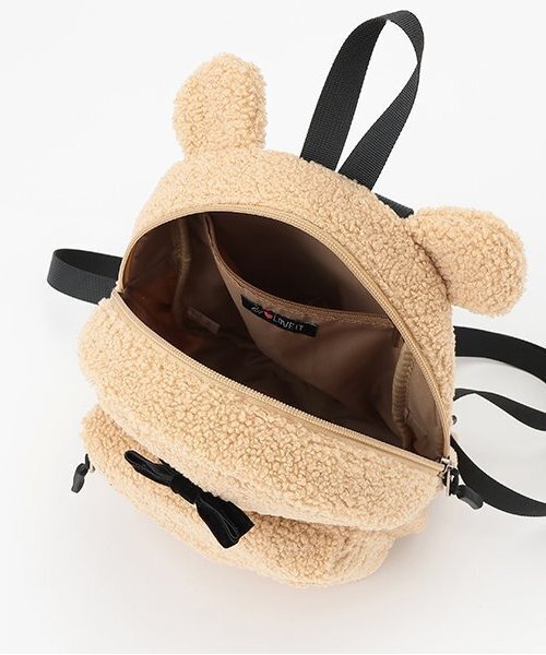 by LOVEiT（バイラビット）の「クマ耳ボアリュック（バックパック/リュック・キッズ・ベージュ/オフホワイト・FREE）」の5枚目の写真