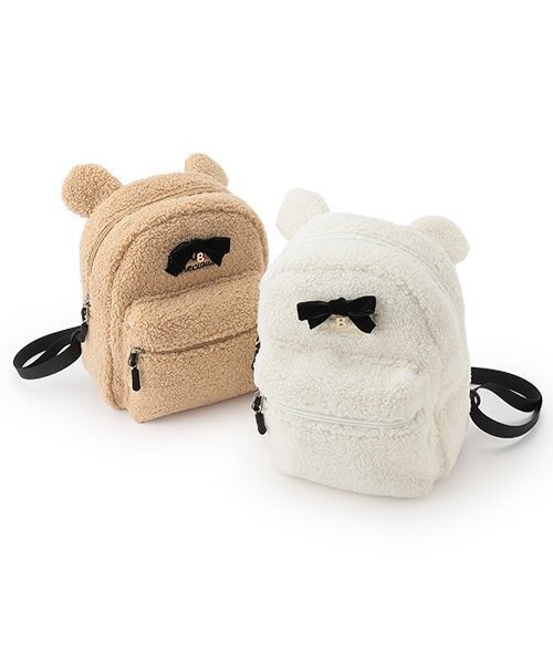 by LOVEiT（バイラビット）の「クマ耳ボアリュック（バックパック/リュック・キッズ・ベージュ/オフホワイト・FREE）」の3枚目の写真